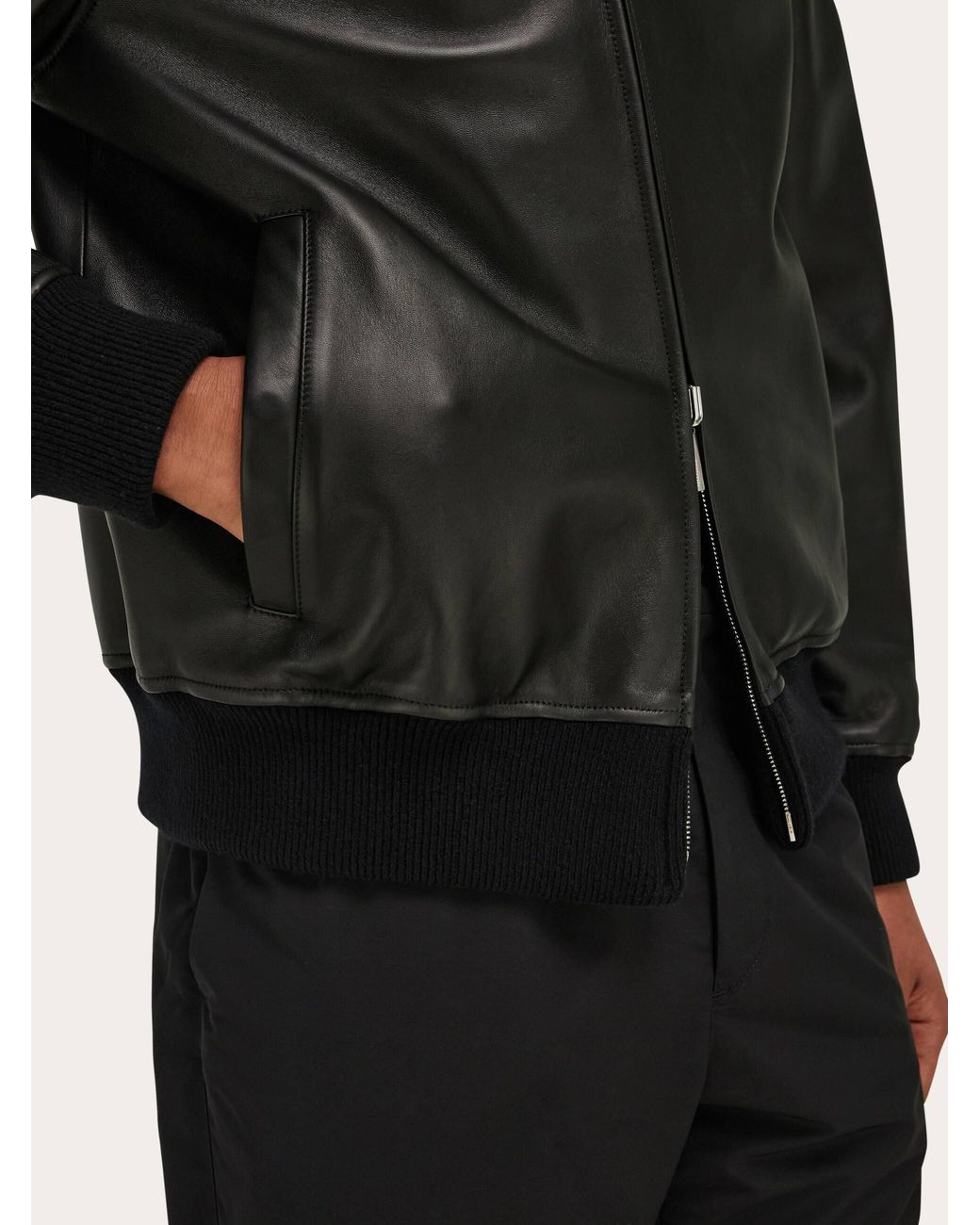 Ferragamo Black Reversible Nappa Blouson for men