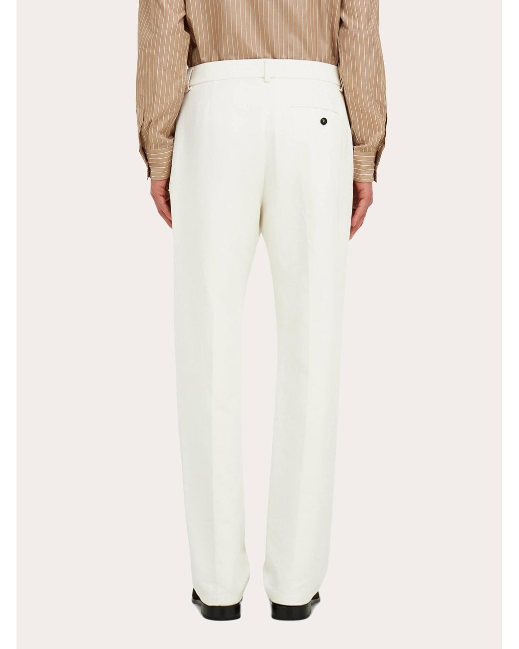 Ferragamo White Tailored Trousers for men