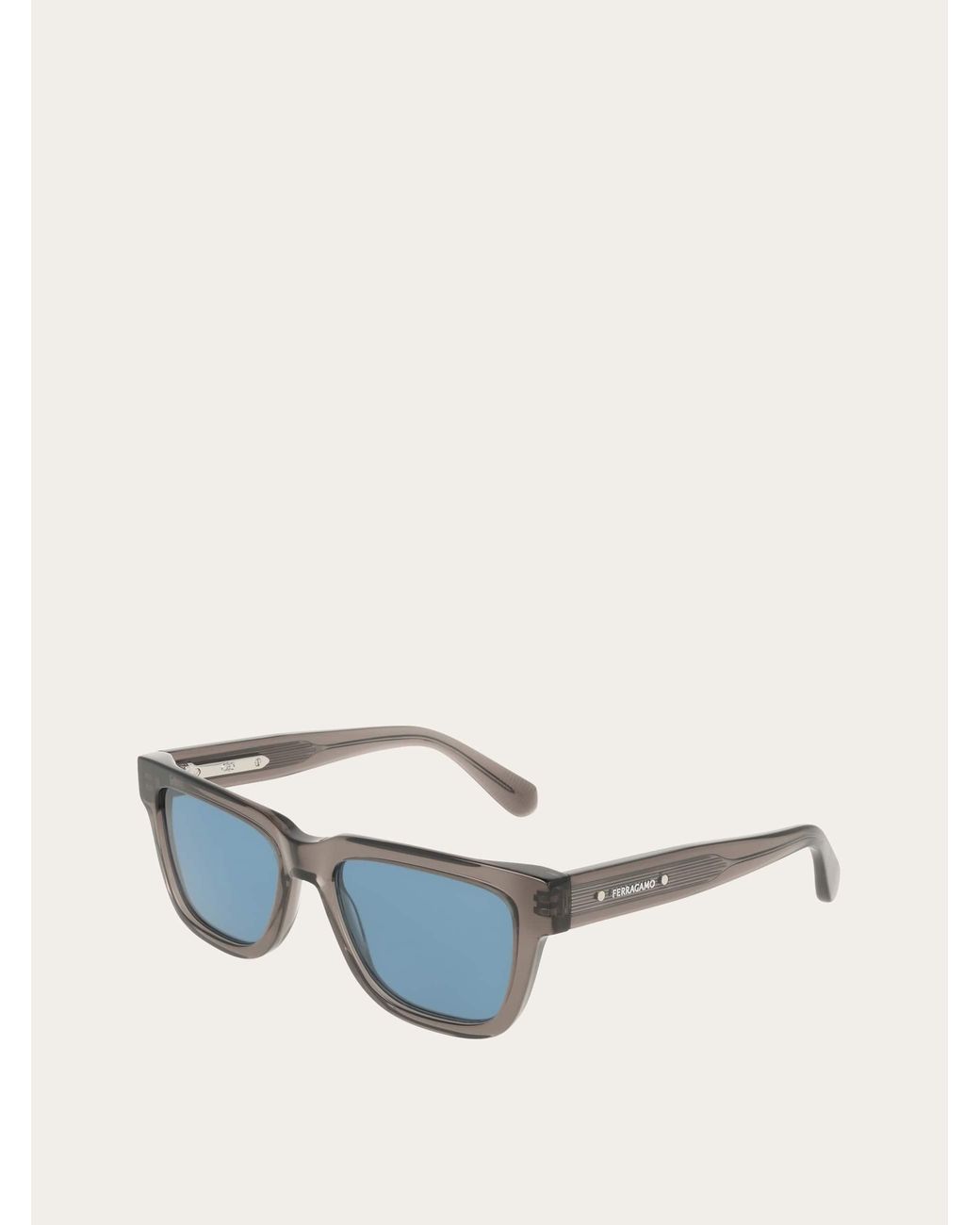 Ferragamo Blue Square Frame Sunglasses