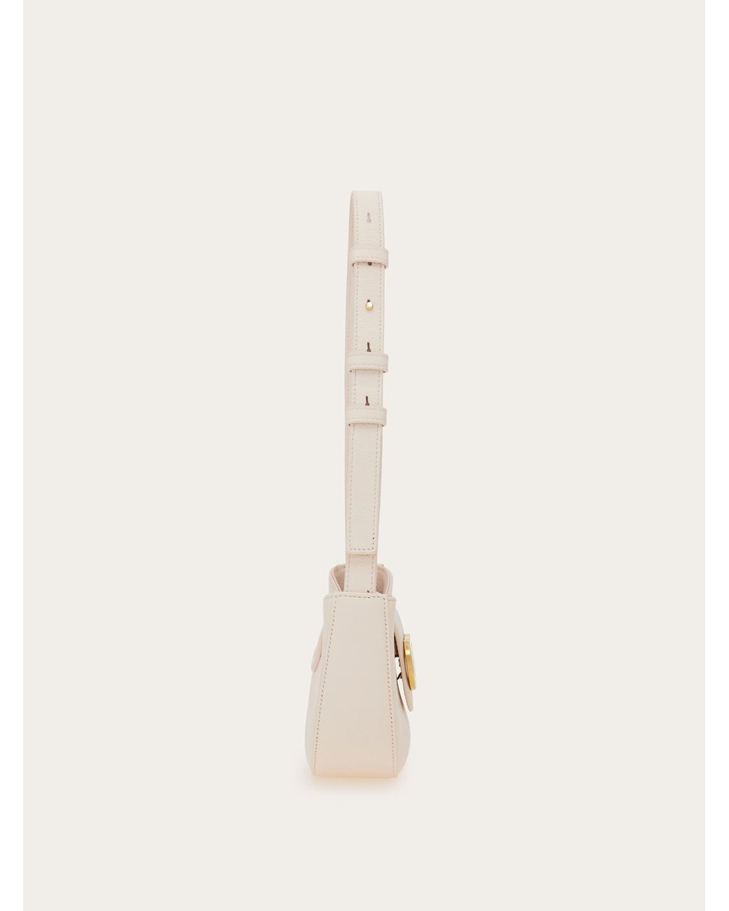 Ferragamo White Double Gancini Mini Shoulder Bag