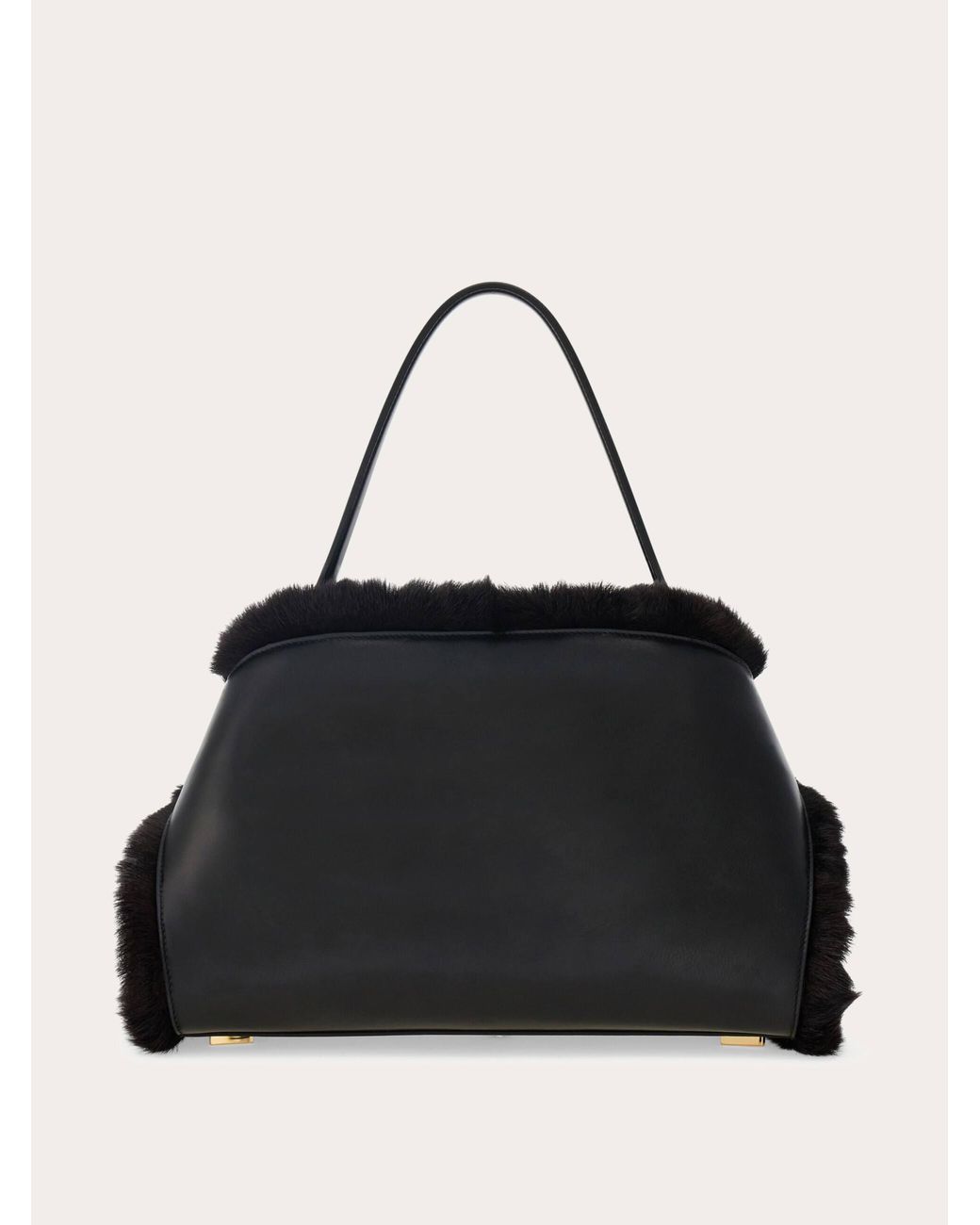 Ferragamo Black Hug Soft Shoulder Bag (L)