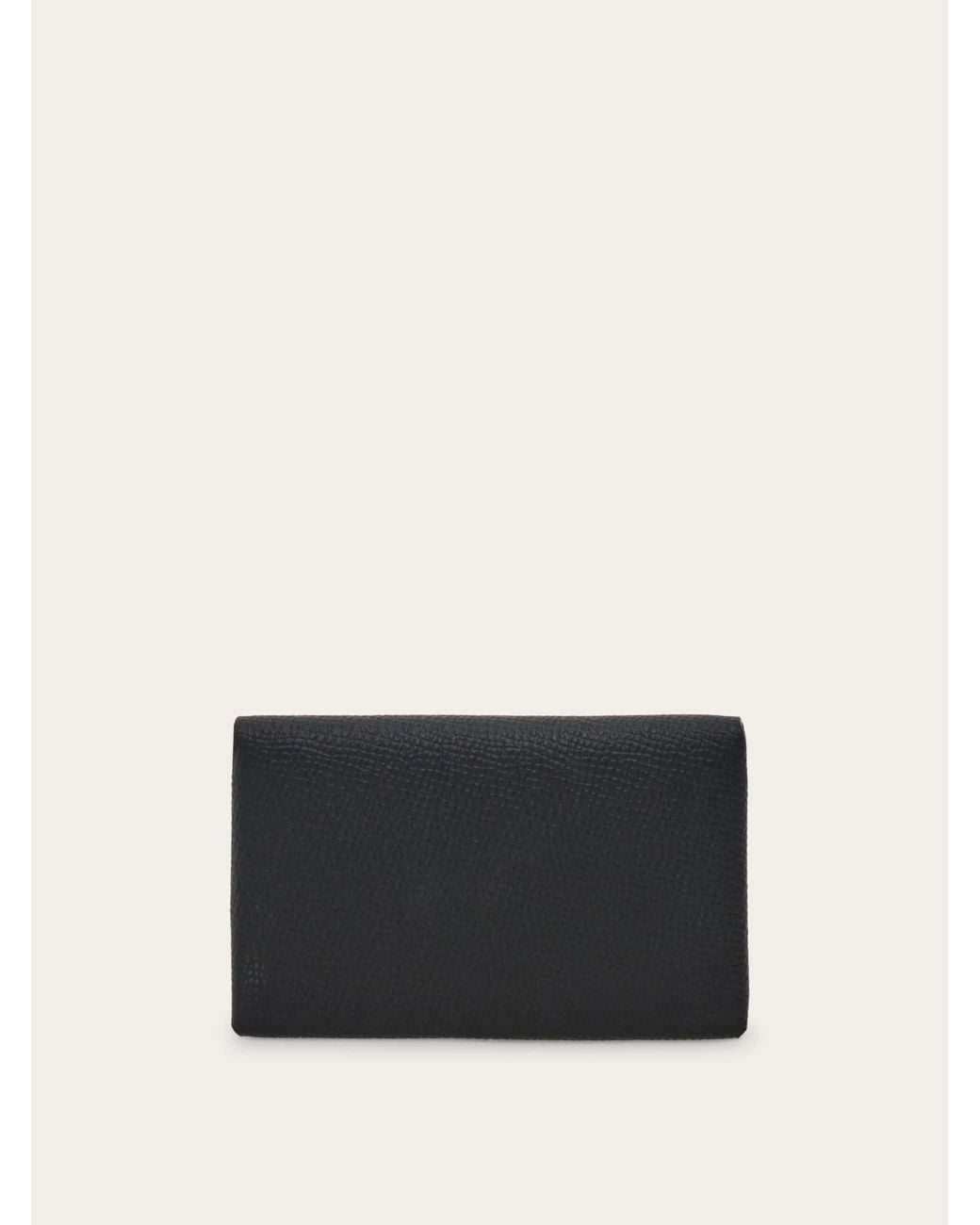 Ferragamo White Micro Gancini Credit Card Holder for men