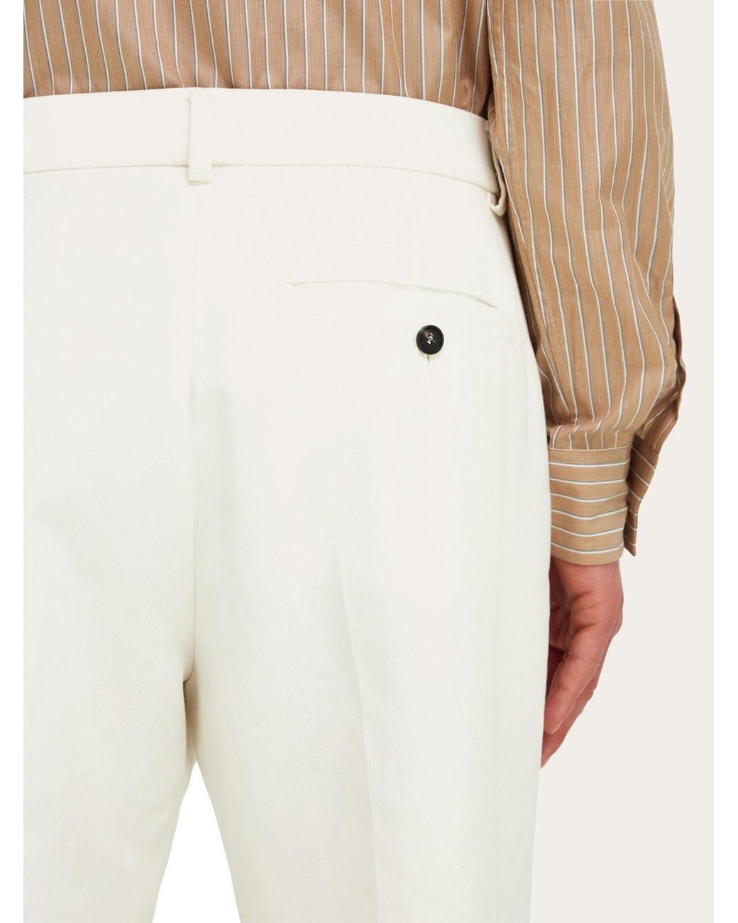 Ferragamo White Tailored Trousers for men