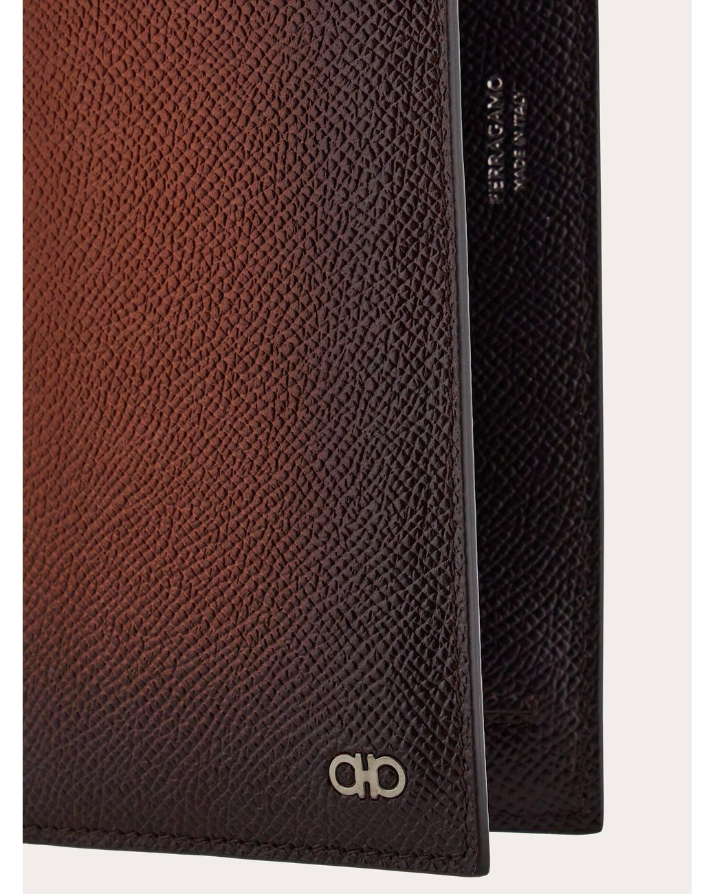 Ferragamo Brown Gancini Organizer Wallet for men