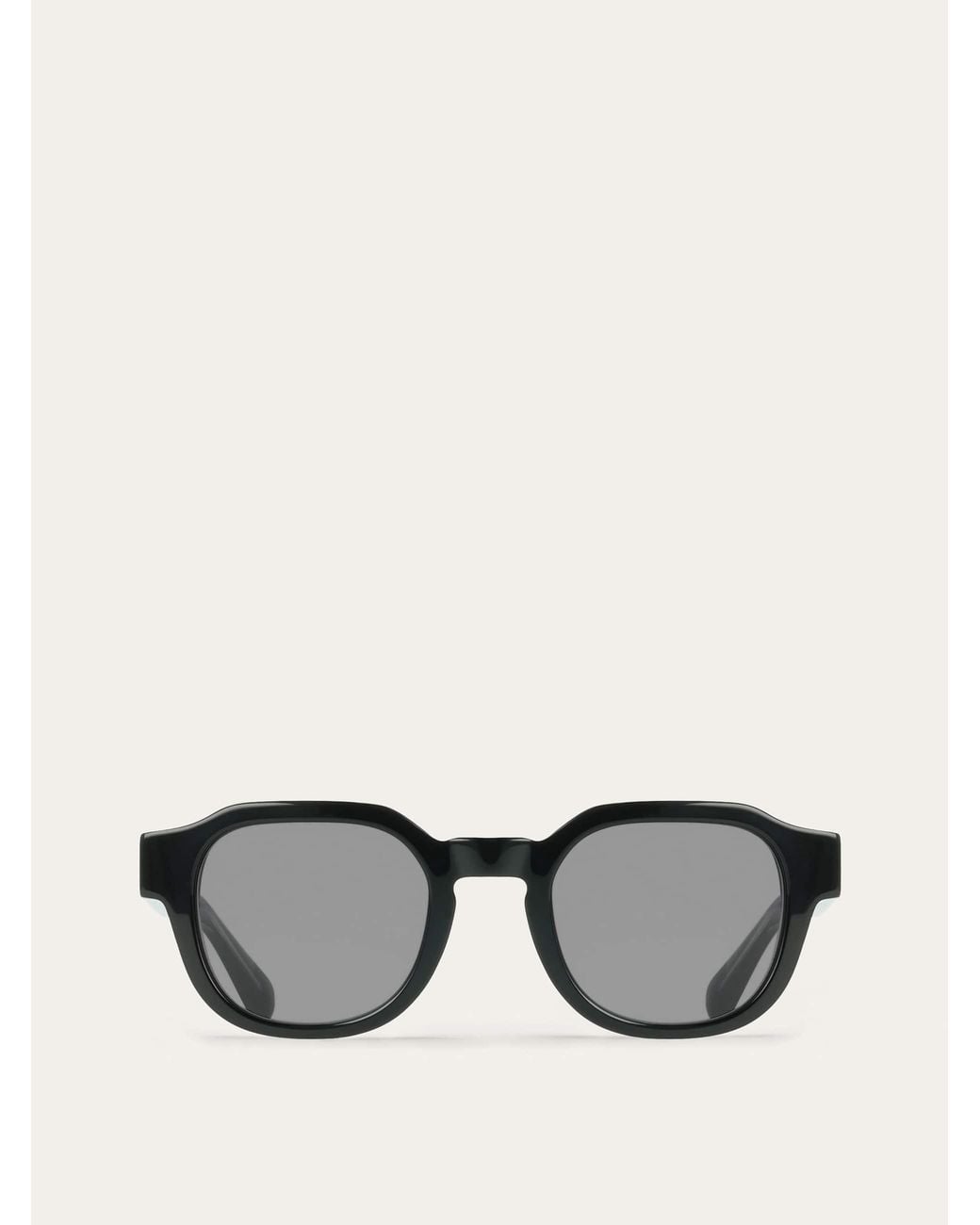 Ferragamo Black Round Frame Sunglasses
