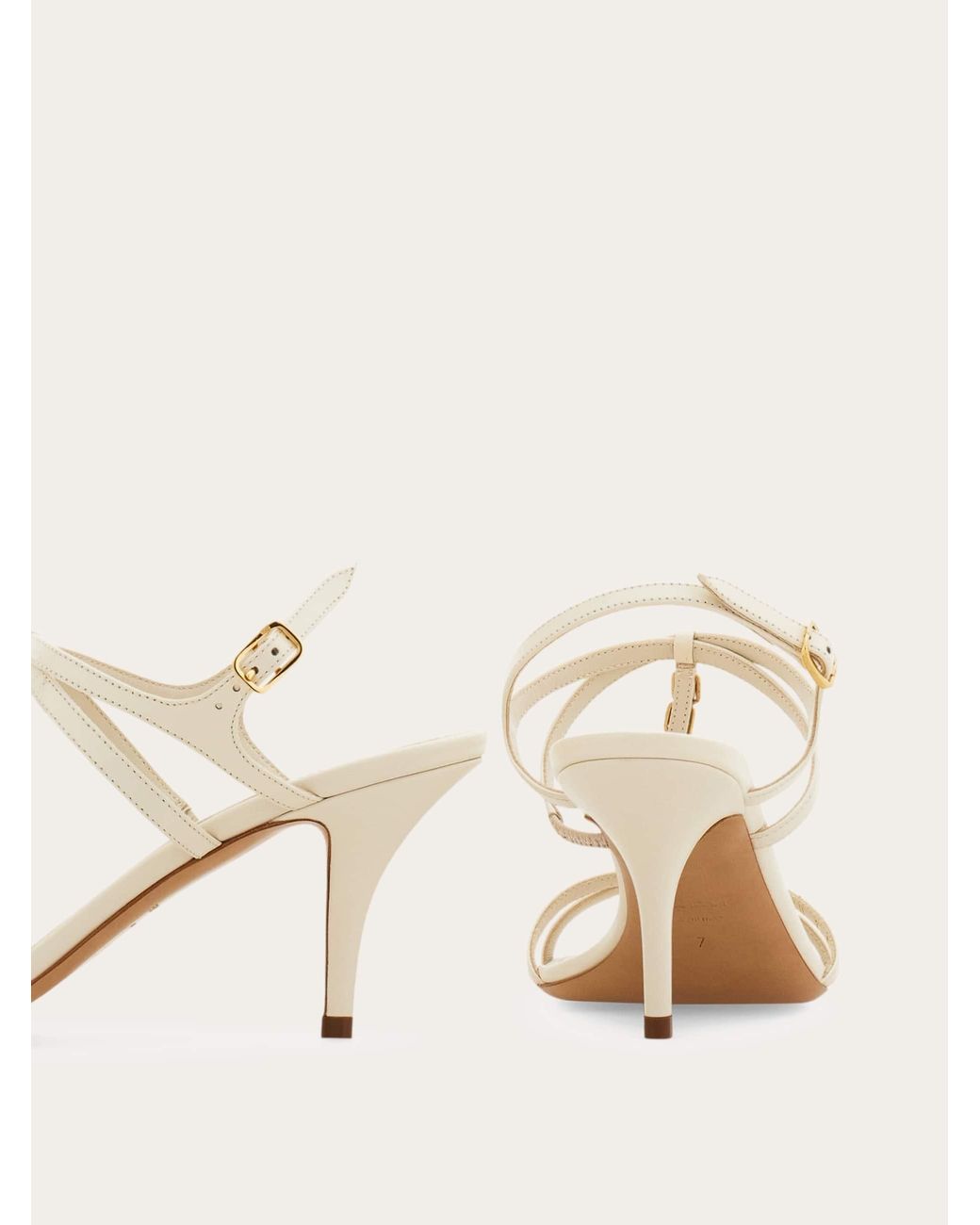 Ferragamo Natural Vara Chain T-Strap Sandal