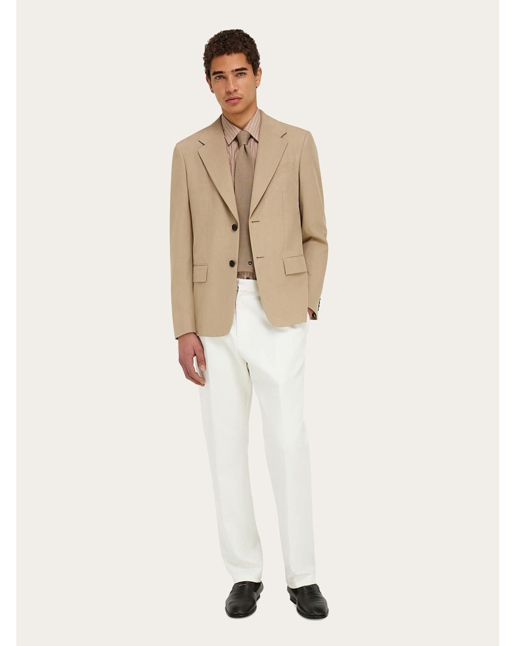 Ferragamo Natural Single Breasted Blazer for men