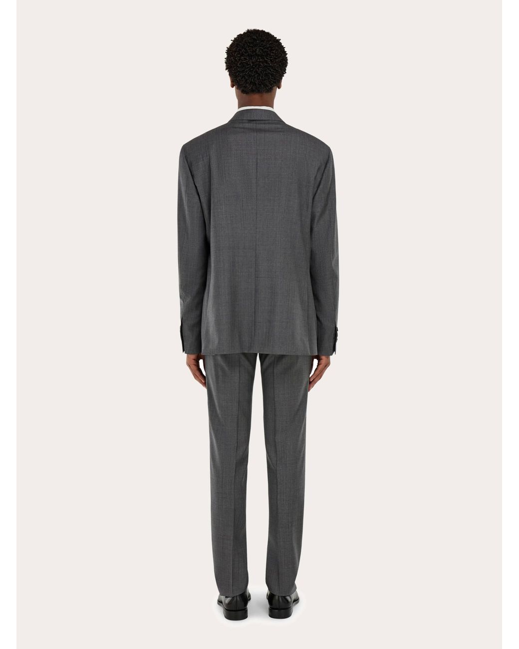 Ferragamo Blue Check Suit In Wool for men