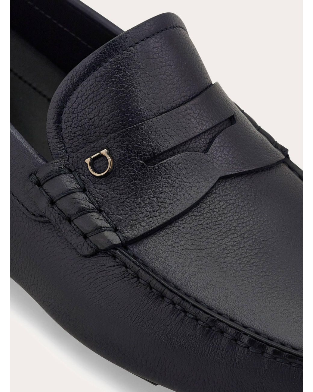 Ferragamo White Penny Driver for men