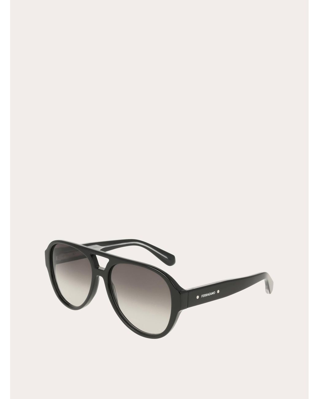 Ferragamo Black Aviator Frame Sunglasses