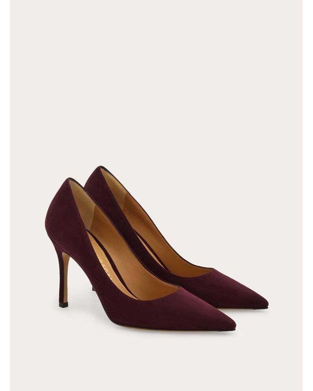 Ferragamo Purple Plain Pump