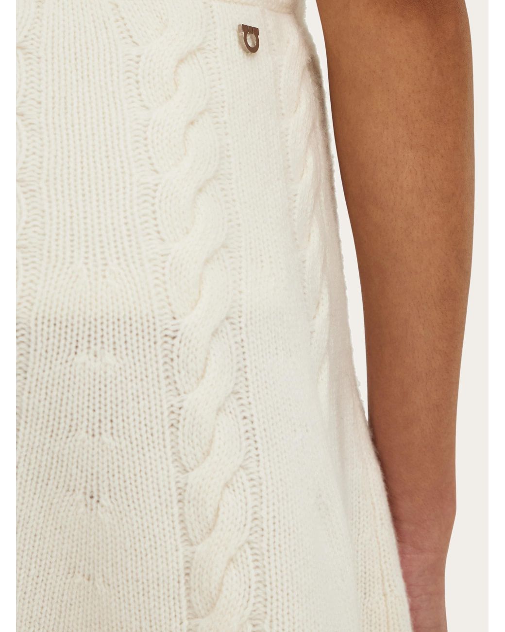 Ferragamo Natural Knitted Skirt