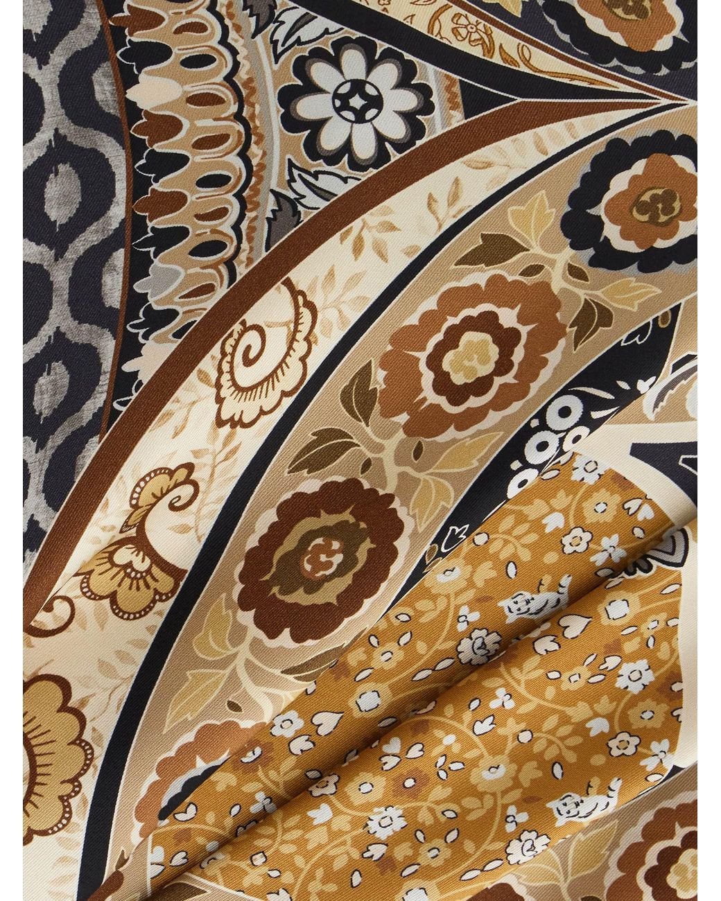 Ferragamo Natural Monile Print Silk Scarf