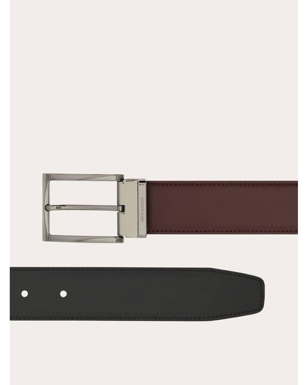 Ferragamo Brown Reversible And Adjustable Belt for men