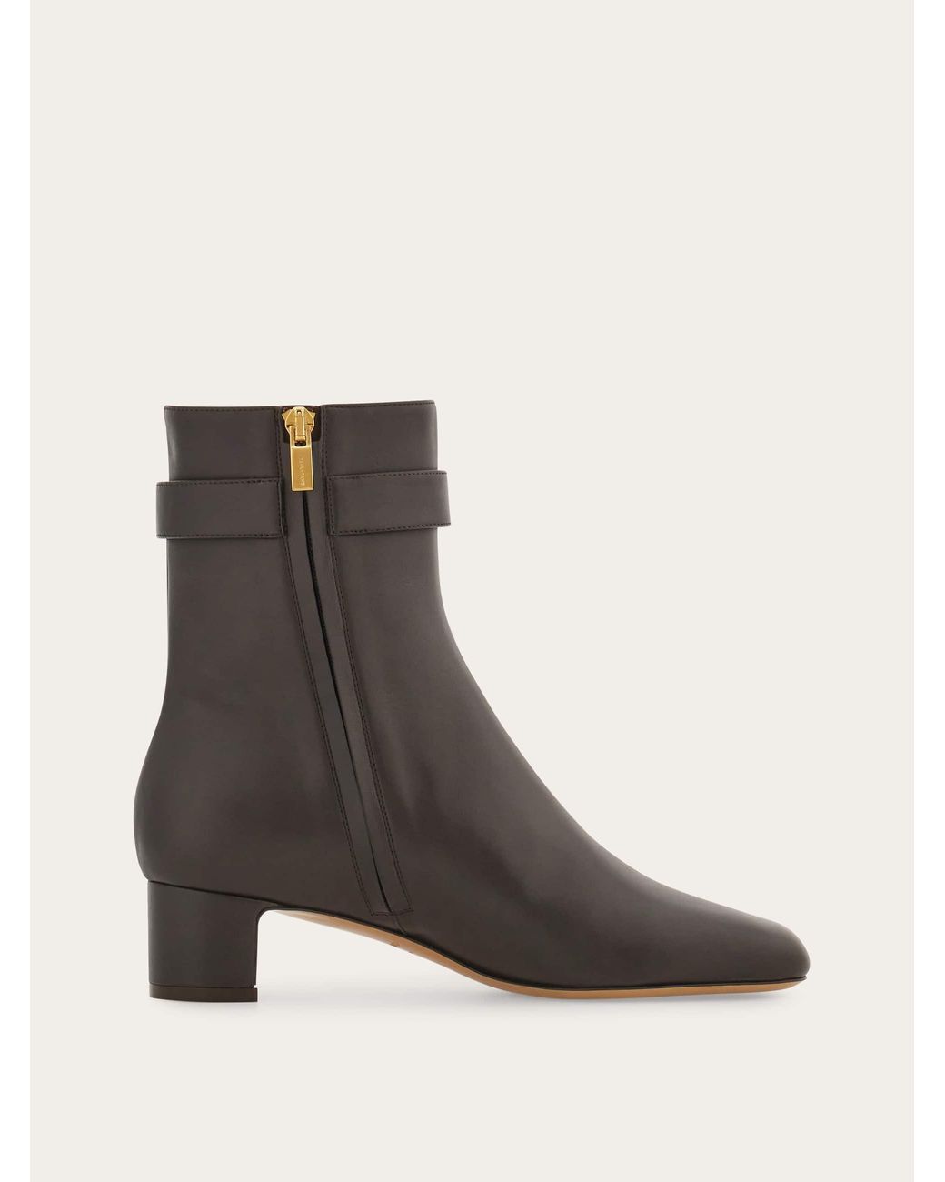 Ferragamo Black Hug Buckle Ankle Boot