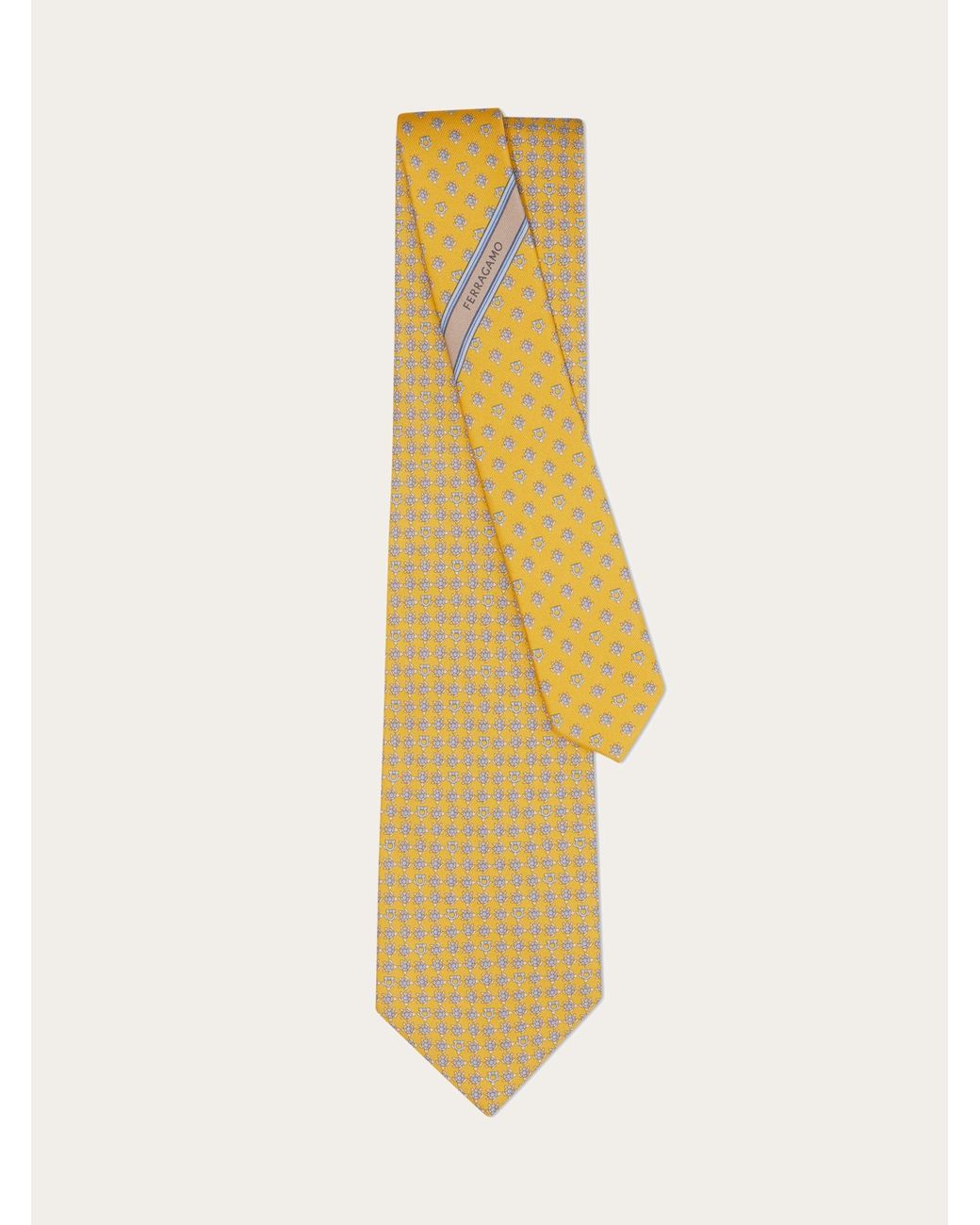 Uomo Cravatta di Ferragamo in Yellow da Uomo