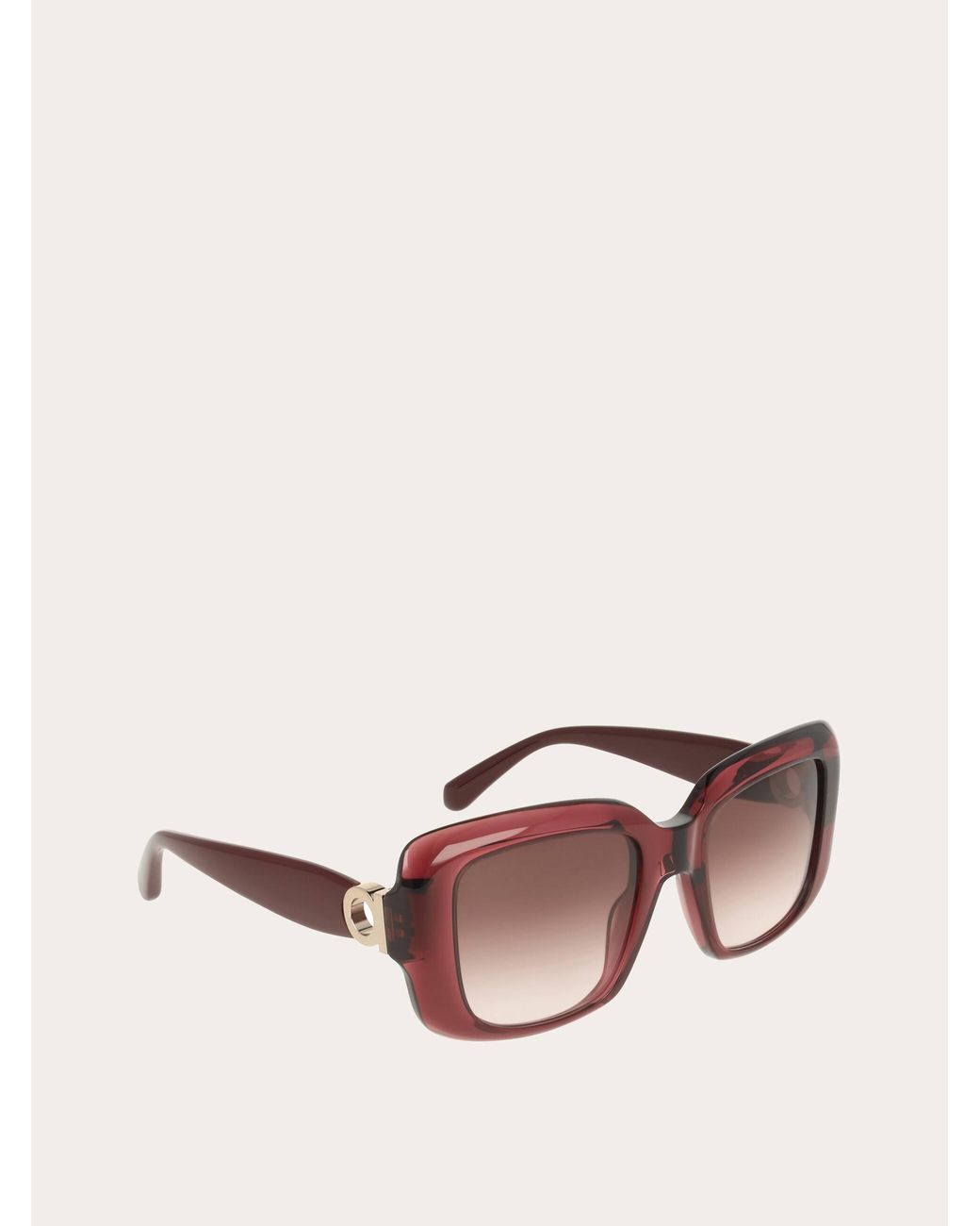 Ferragamo Pink Rectangular Frame Sunglasses