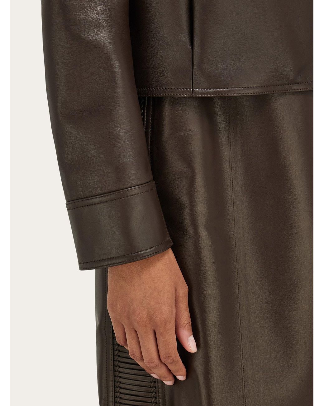 Ferragamo Black Boxy Nubuck Jacket