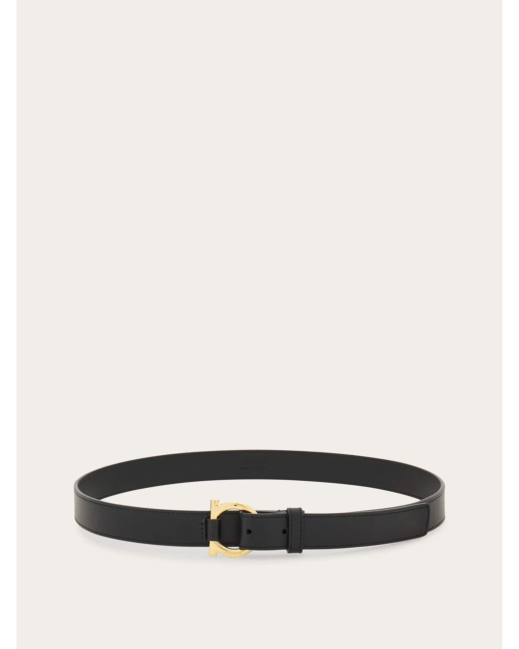 Ferragamo White Gancini Belt