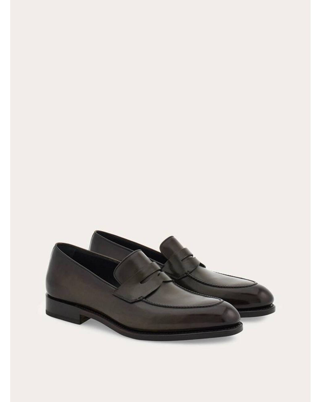 Ferragamo White Tramezza Penny Loafer .5 for men