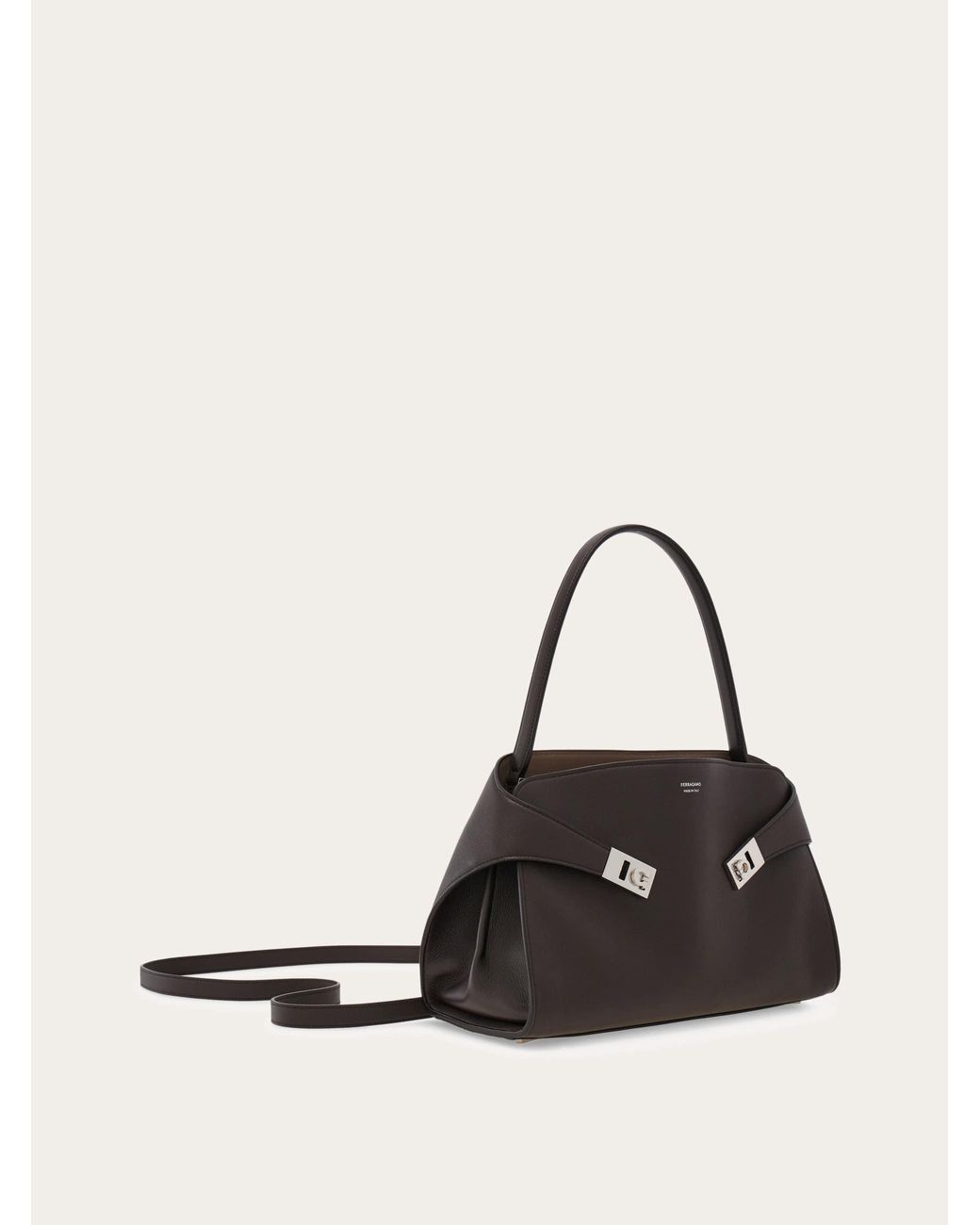 Ferragamo Black Hug Soft Shoulder Bag (M)