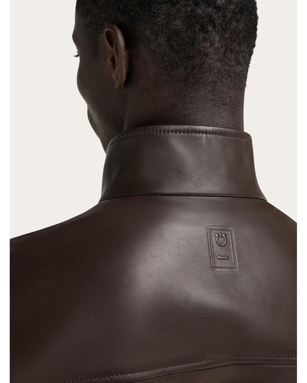 Ferragamo Black Nappa Leather Blouson for men