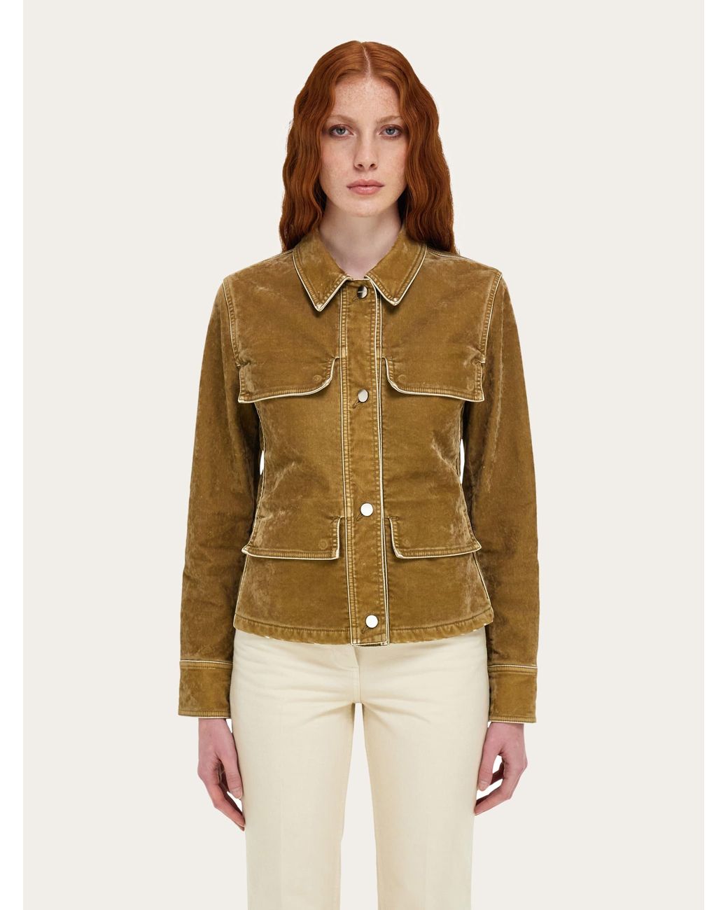 Ferragamo Natural Damen Work Jacket