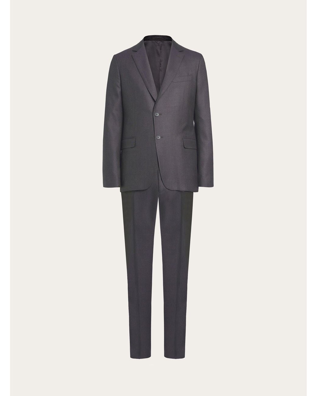 Ferragamo Blue Check Suit In Wool for men