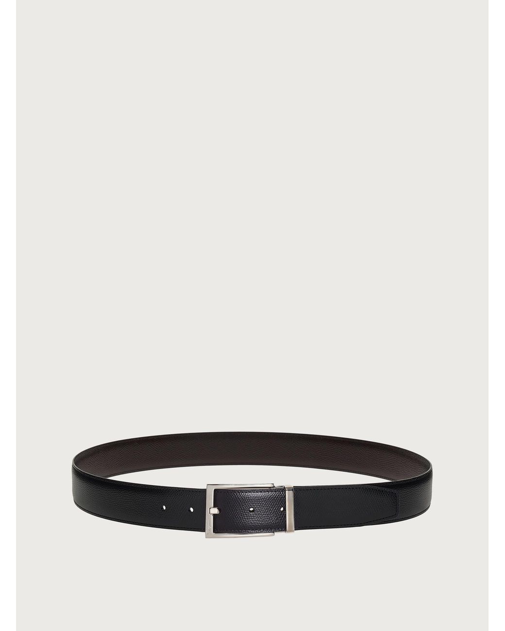 Ferragamo Black Apos;S Double Adjustable Leather Belt for men