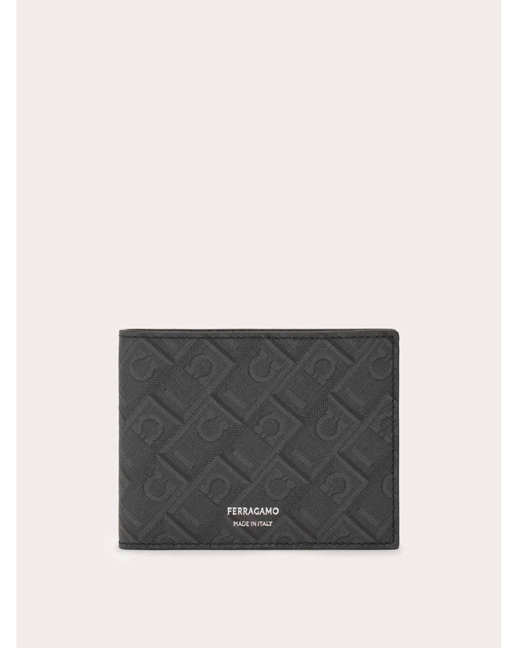 Ferragamo Gray Monogram Wallet for men