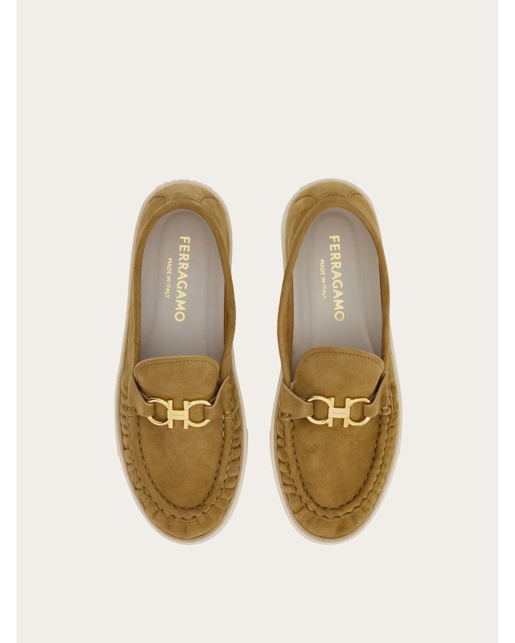 Ferragamo Natural Gancini Ornament Loafer .5
