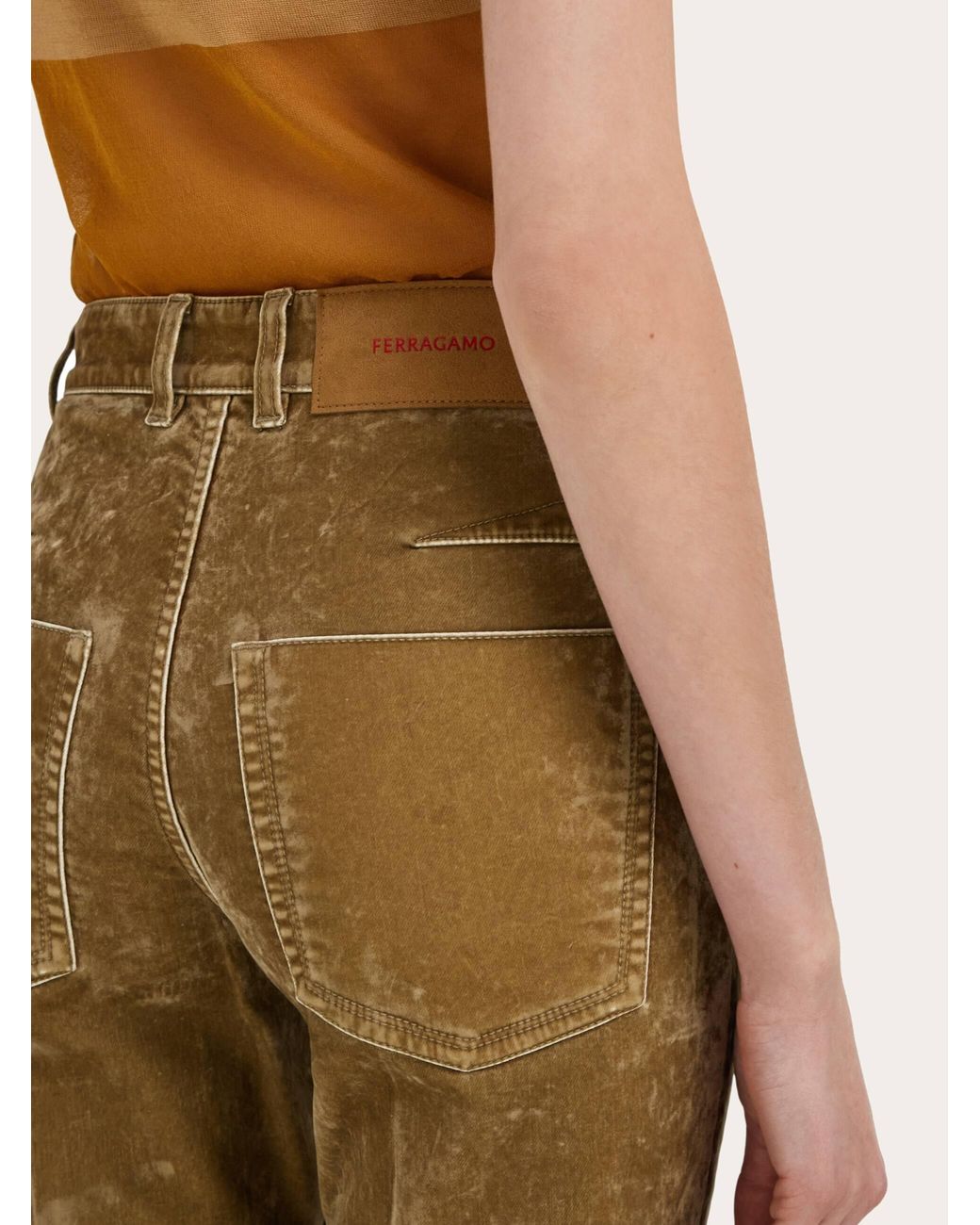 Ferragamo Natural Five Pocket Trouser