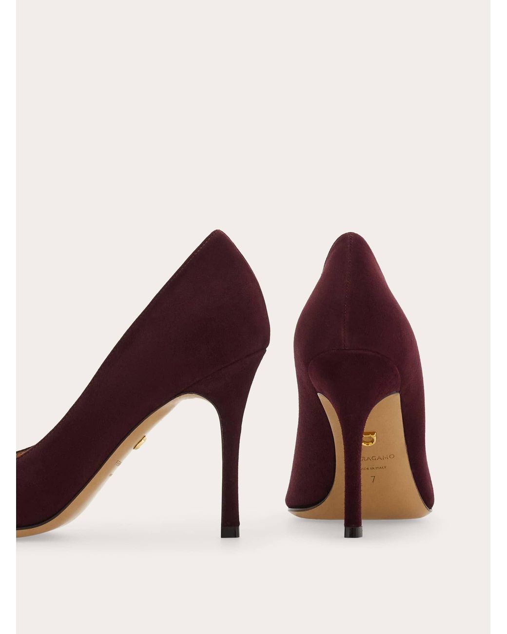 Ferragamo Purple Plain Pump