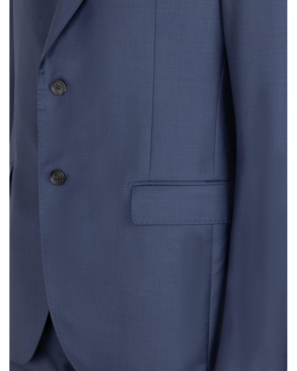 Ferragamo Blue Plain Suit for men