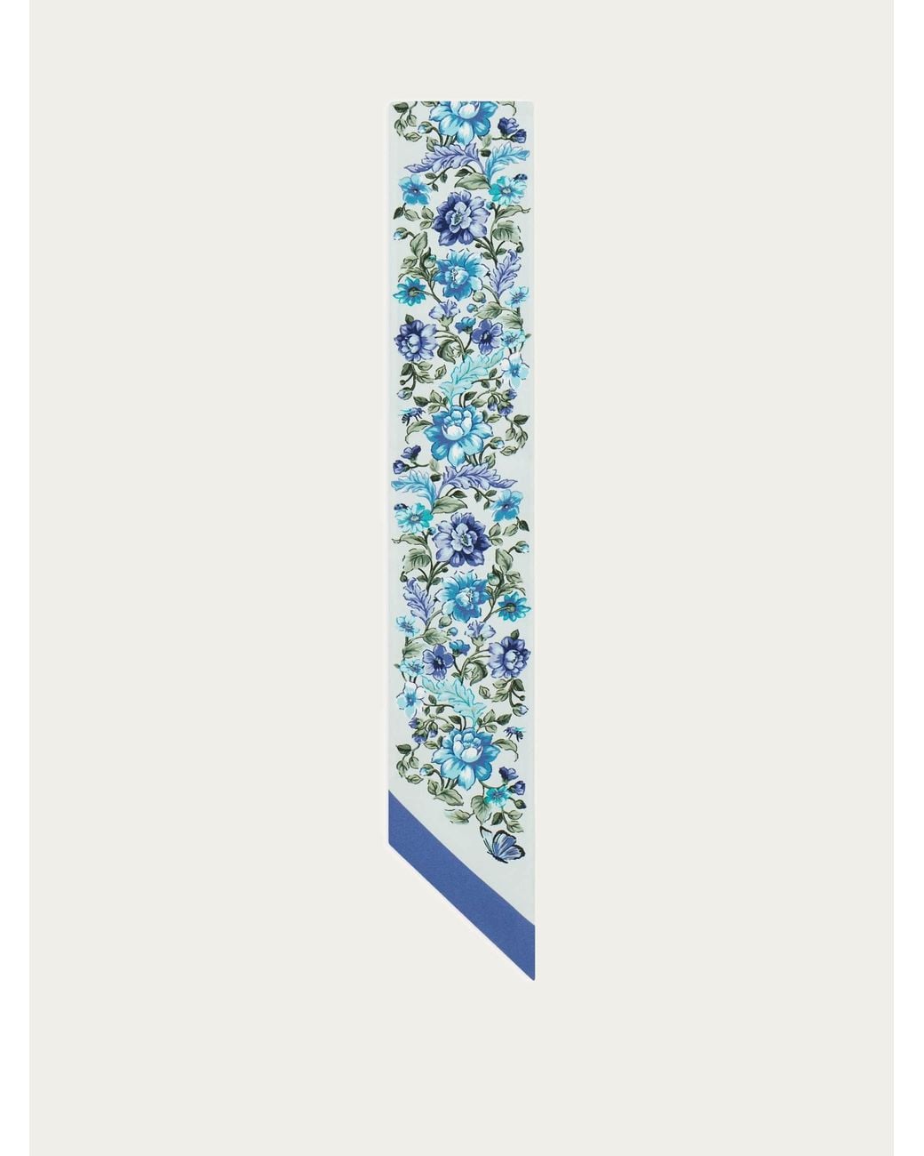 Ferragamo Blue Ramages Print Jacquard Mini Bandeau