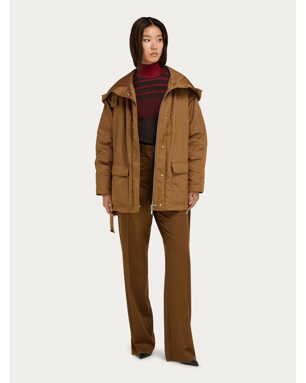 Ferragamo Natural Hooded Parka