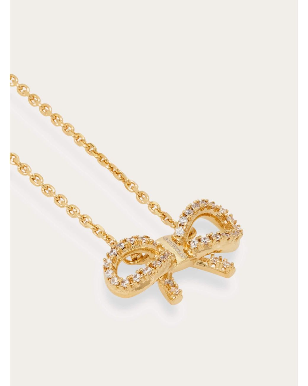 Ferragamo Natural Vara Bow Pendant Necklace