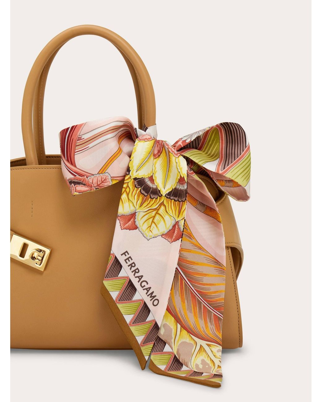 Ferragamo White Flowers And Butterflies Print Silk Mini Bandeau