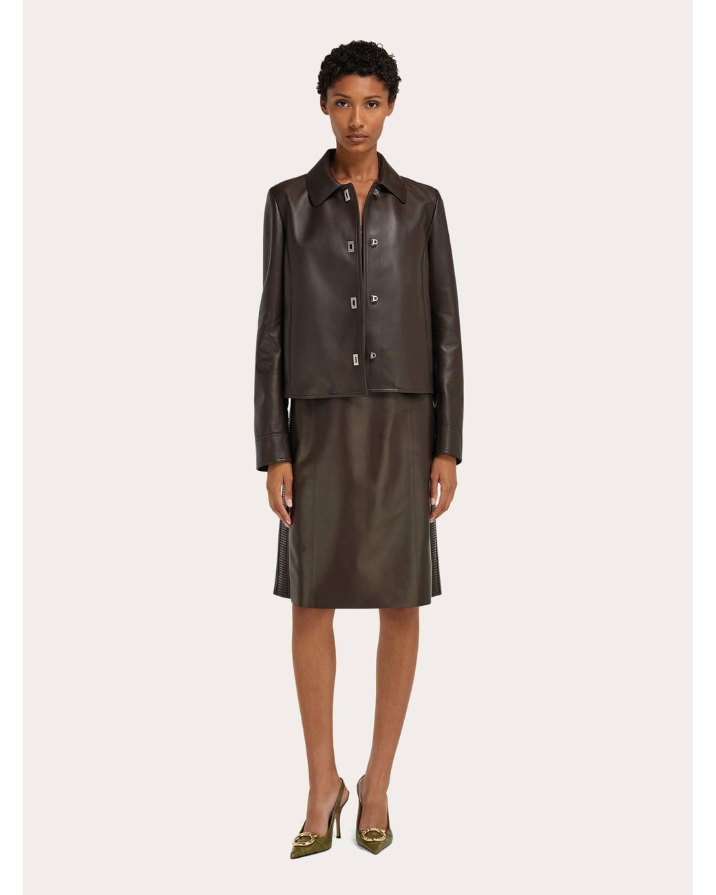 Ferragamo Black Boxy Nubuck Jacket