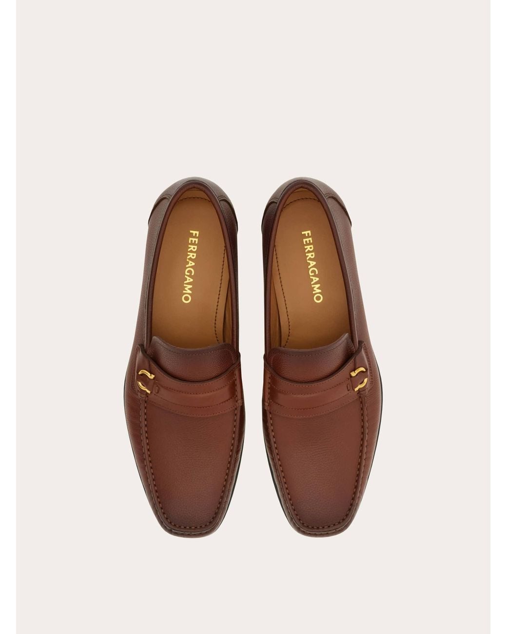 Ferragamo Brown Gancini Loafer for men