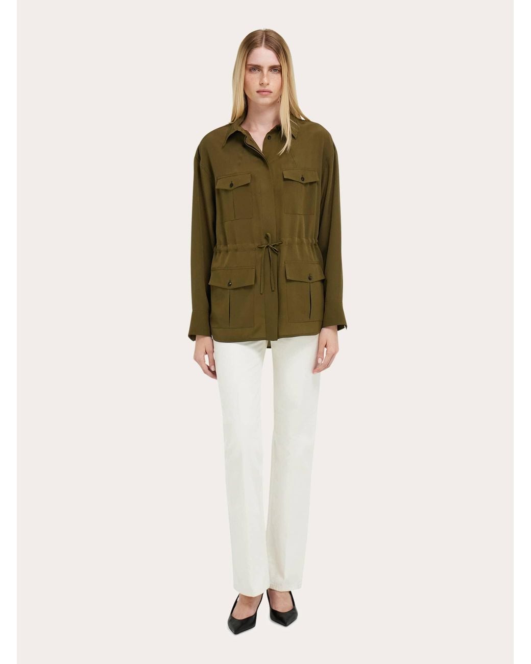 Ferragamo Green Safari Over Shirt