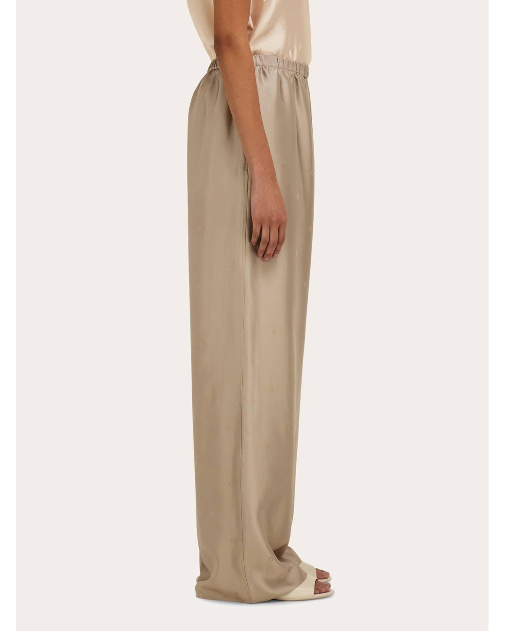 Ferragamo Natural Silk Trouser