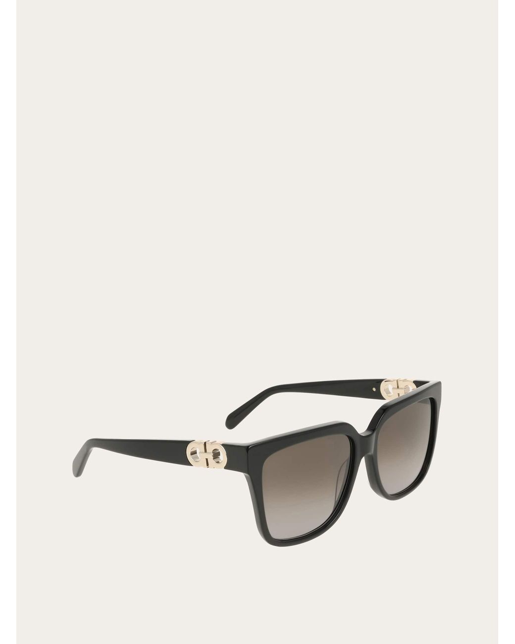 Ferragamo Gray Square Frame Sunglasses