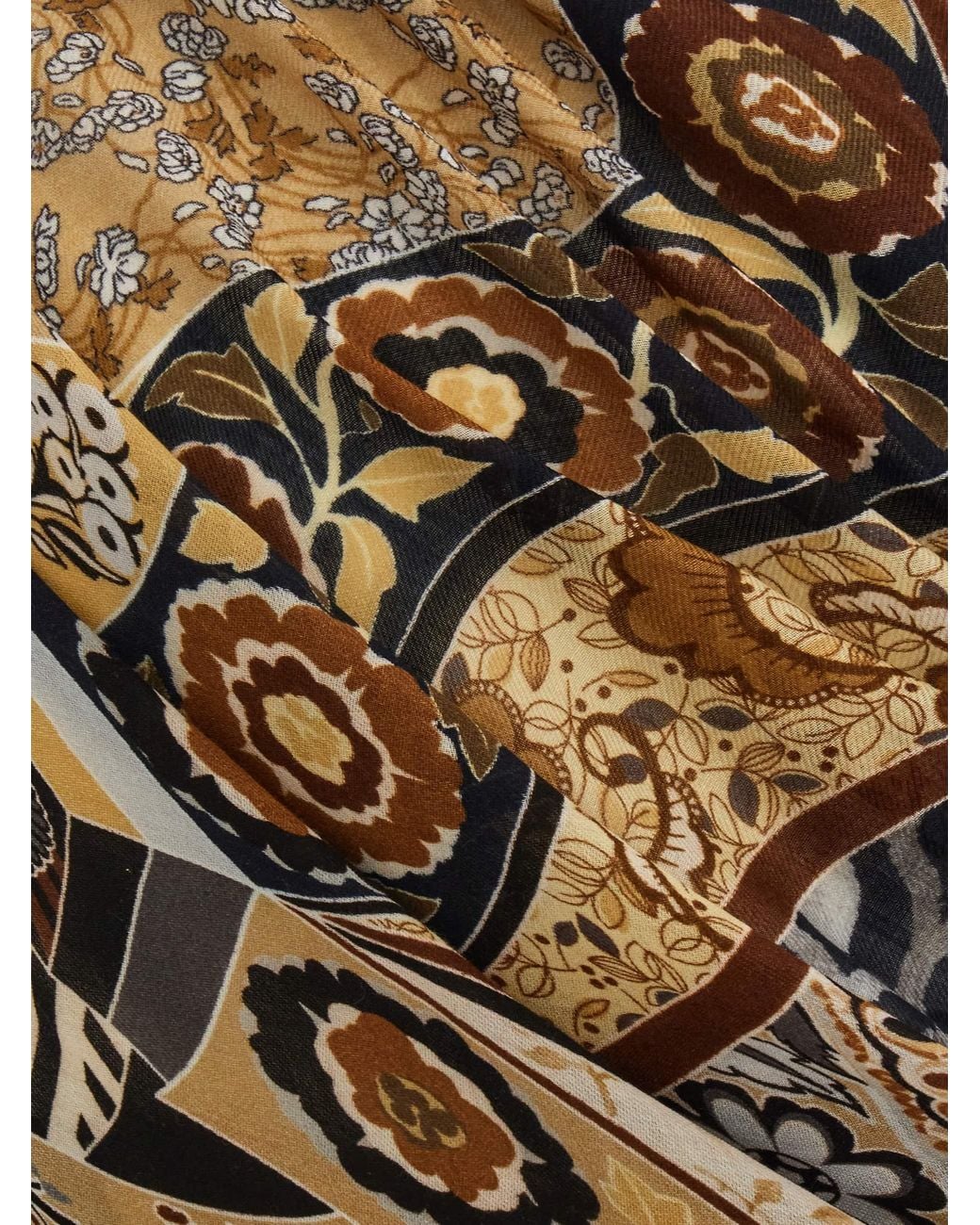 Ferragamo Metallic Monile Print Shawl