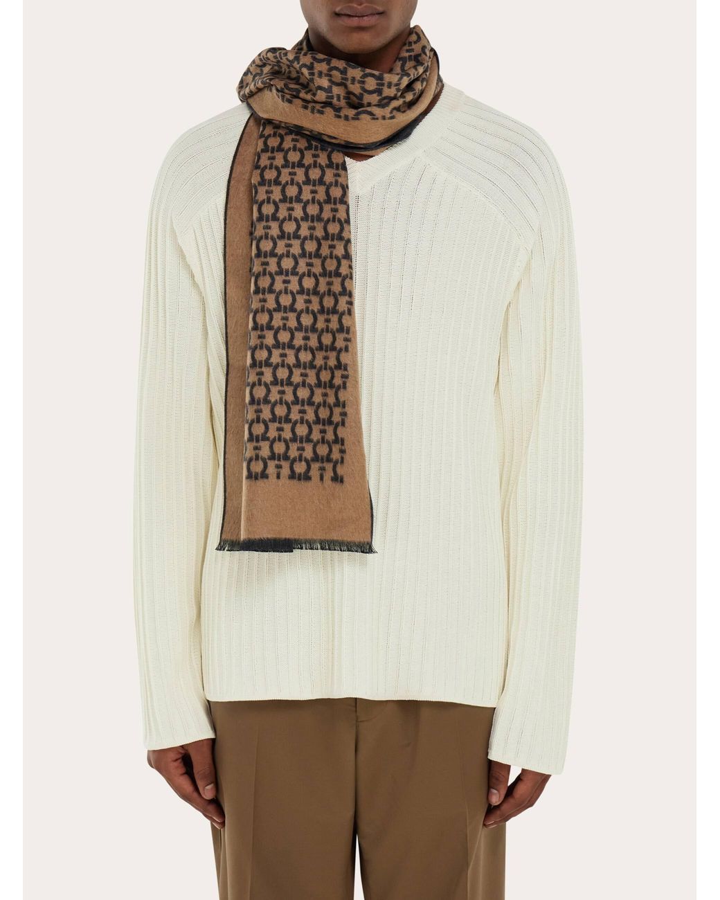 Uomo Sciarpa di Ferragamo in Brown da Uomo