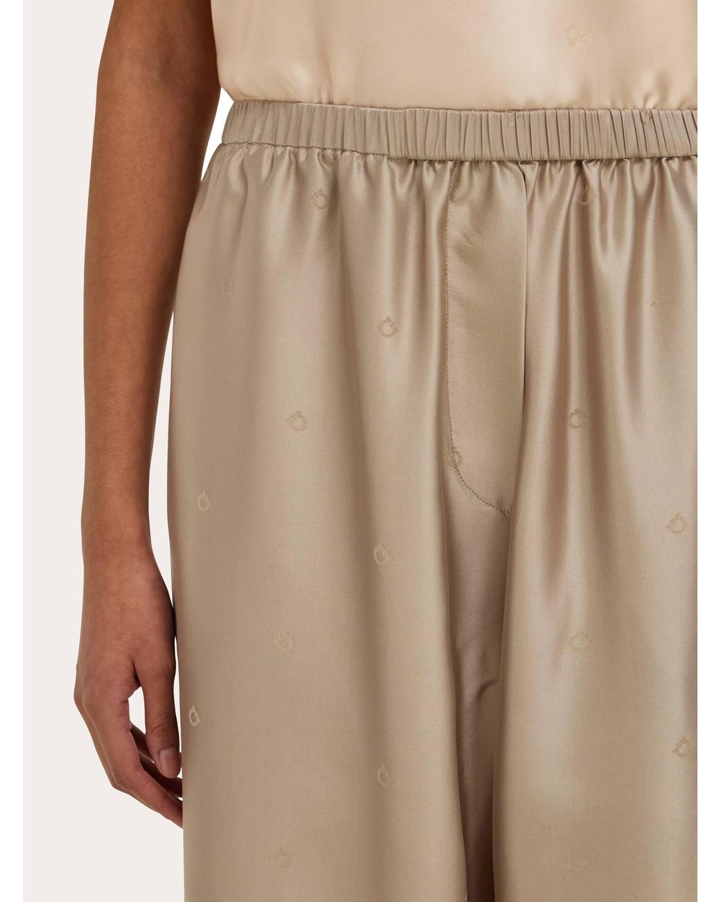 Ferragamo Natural Silk Trouser