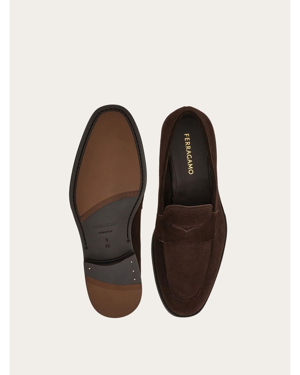 Ferragamo White Penny Loafer for men