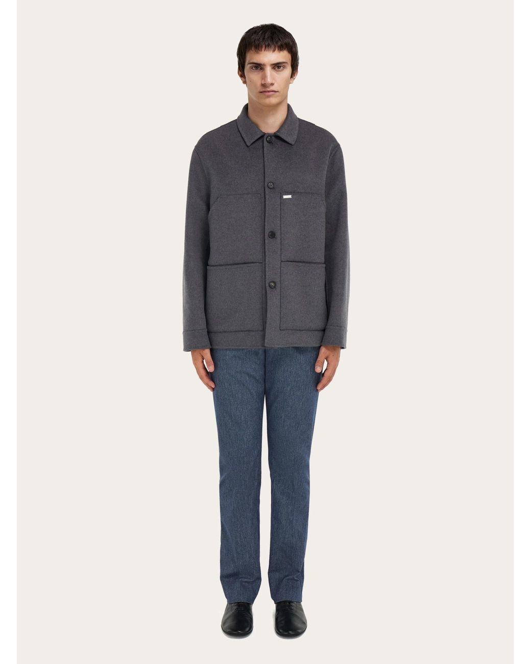 Ferragamo Gray Shirt Jacket for men