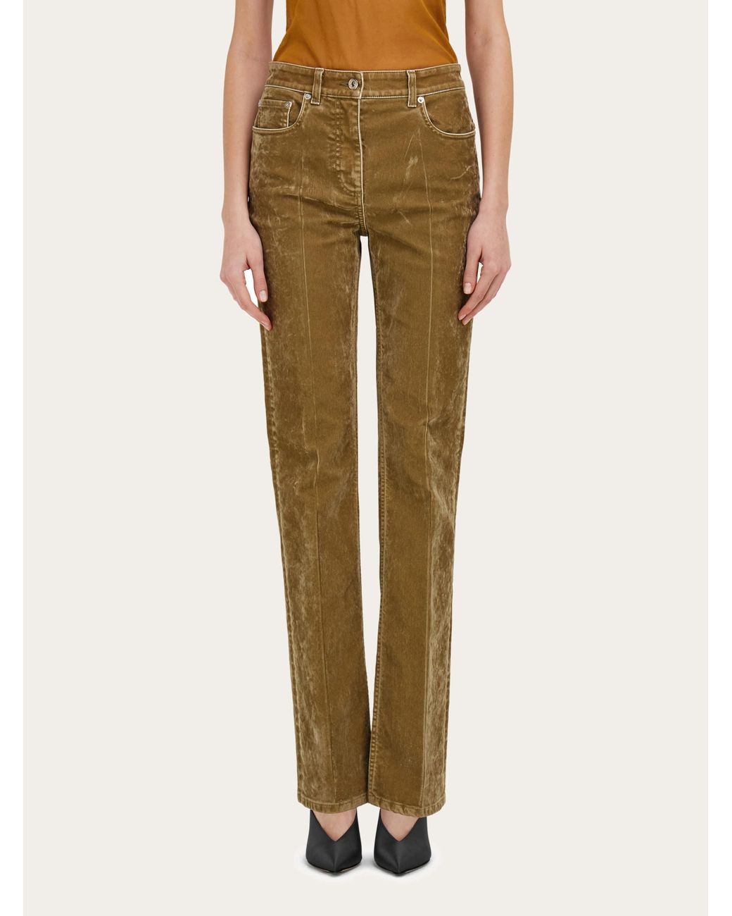 Ferragamo Natural Five Pocket Trouser