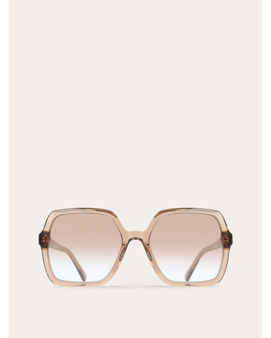Ferragamo Natural Square Frame Sunglasses